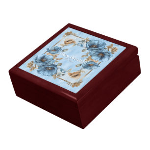 Happy Birthday Memere Blue Poppies Gift Box