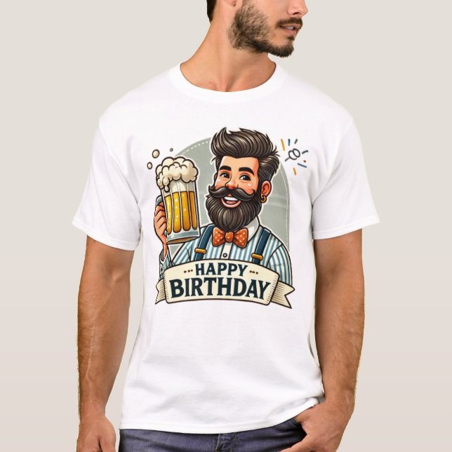 Happy Birthday Men's Basic T-Shirt (Front)