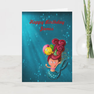 Happy Birthday Mermaid Card