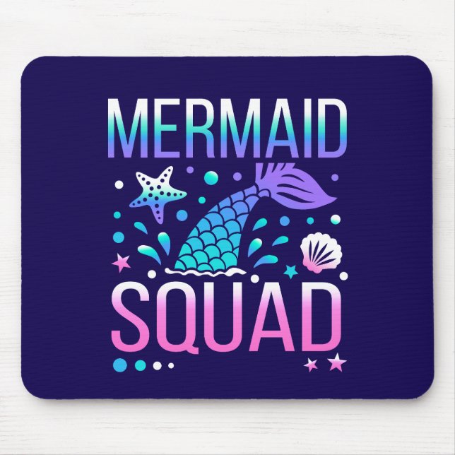 Happy Birthday Mermaid Squad-68296 Mouse Pad (Front)