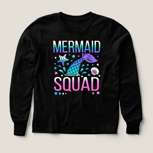 Happy Birthday Mermaid Squad-68296 Tri-Blend Shirts (Design Front)