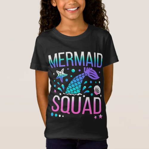Happy Birthday Mermaid Squad T_Shirt