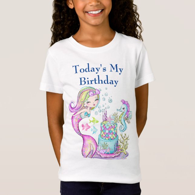 Happy Birthday Mermaid T-Shirt (Front)