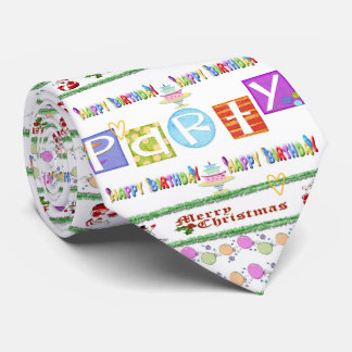 Happy Birthday Merry Christmas Tie,  Neck Tie