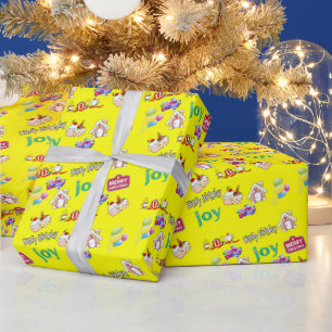 Happy Birthday Merry Christmas Wrapping Paper