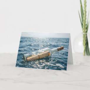 Happy Birthday Message in a Bottle Card