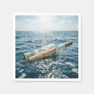 Happy Birthday Message in a Bottle Napkins