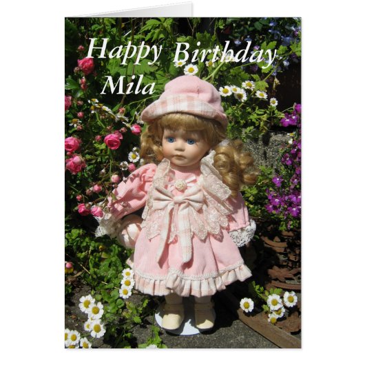 Happy Birthday mila Cards (Front)