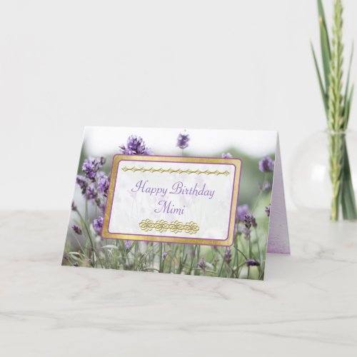 Happy Birthday Mimi Lavender Fields Card