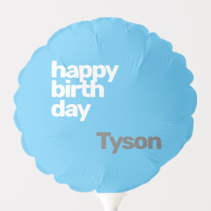 Happy Birthday minimal simple modern party custom Balloon