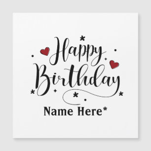 Happy Birthday  Minimalist Calligraphy Cards