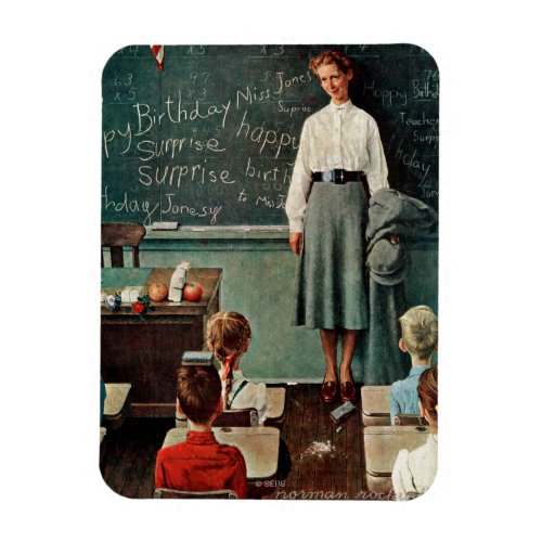 Happy Birthday, Miss Jones by Norman Rockwell