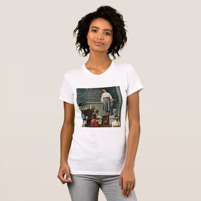 Happy Birthday, Miss Jones by Norman Rockwell T-Shirt