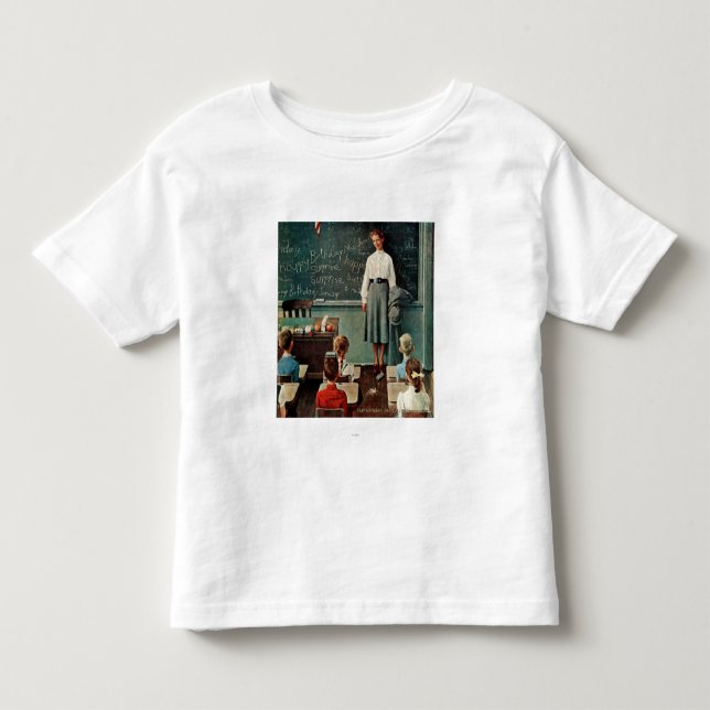 Happy Birthday, Miss Jones by Norman Rockwell Toddler T-shirt (Front)