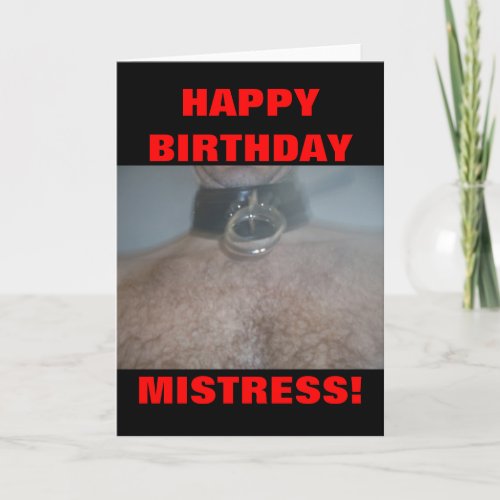 HAPPY BIRTHDAY MISTRESS CARD