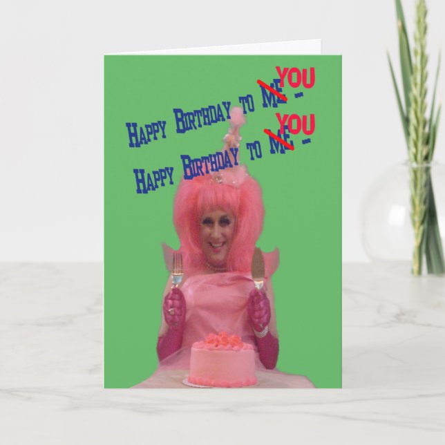 Happy Birthday Miz Cotton Card (Front)