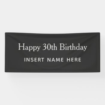 Happy Birthday Modern Any Year Custom Banner by ops2014 at Zazzle