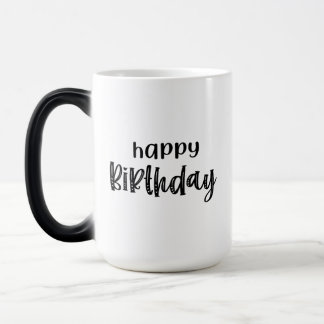 Happy Birthday Modern Color Morph Mug
