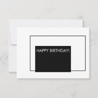 Happy Birthday Modern Luxury Elegant Custom RSVP Card