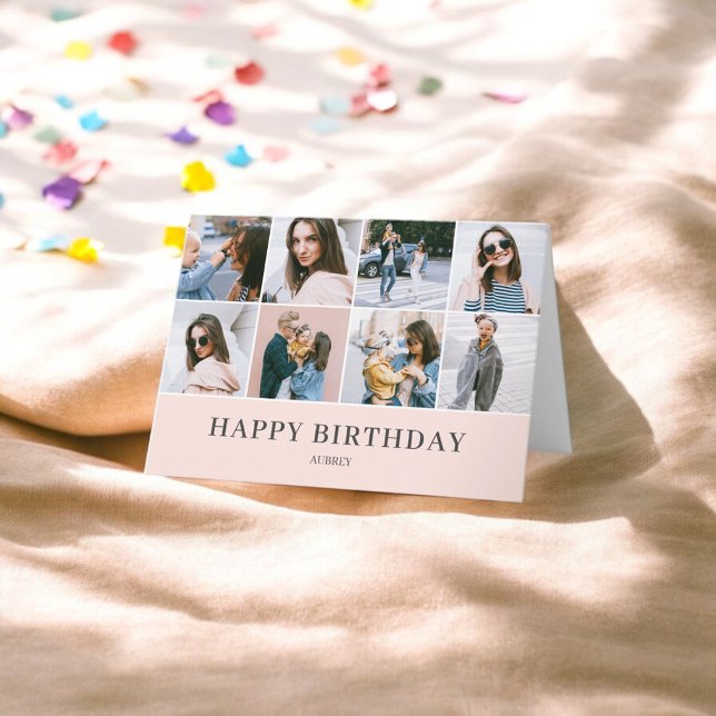 Happy Birthday Modern Photo Card (Creator Uploaded)
