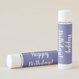 Happy Birthday Modern Purple Birthday Party Favor Lip Balm