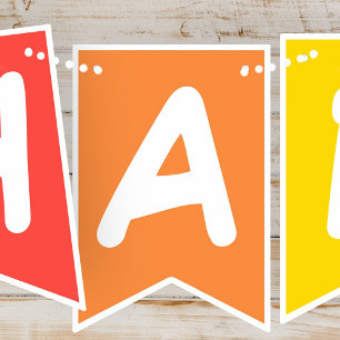 Happy Birthday Modern Simple Cool Photos Bunting Flags