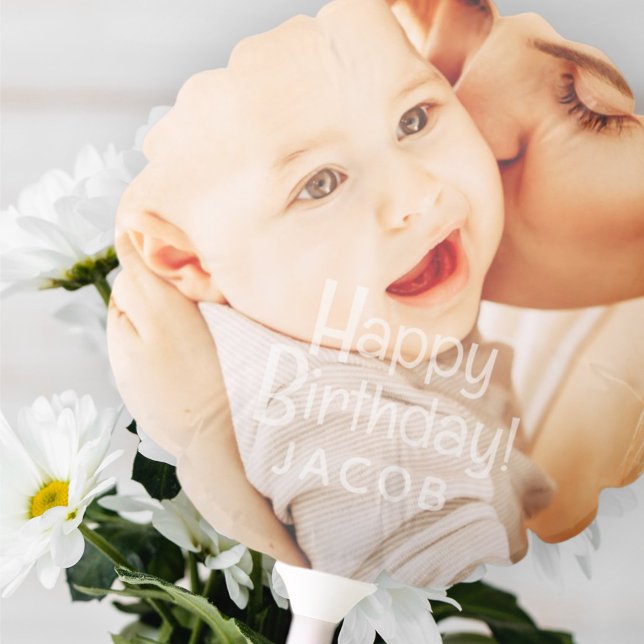  Happy Birthday Modern Simple Custom Photo Balloon (Creator Uploaded)