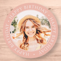 Happy Birthday Modern Simple Custom Photo