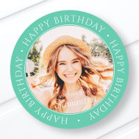 Happy Birthday Modern Simple Custom Photo