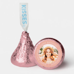 Happy Birthday Modern Simple Custom Photo Hershey®'s Kisses®