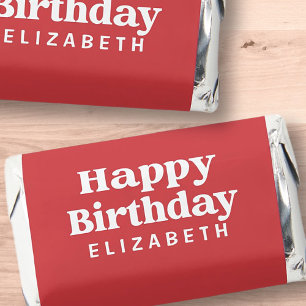 Happy Birthday Modern Simple Minimalist Chic Hershey's Miniatures
