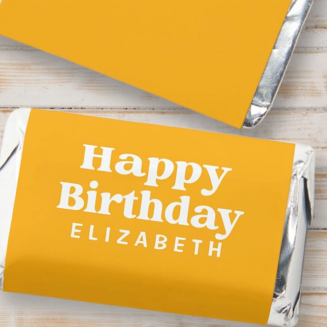 Happy Birthday Modern Simple Minimalist Chic Hershey's Miniatures (Creator Uploaded)