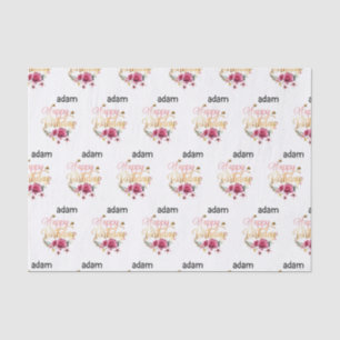 happy birthday modern  tissue paper