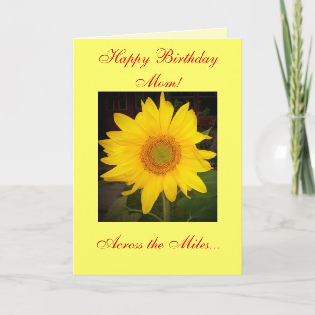 Happy Birthday Mom! Across the Miles Card (Front)