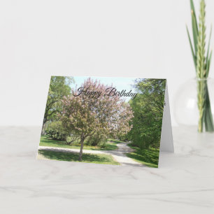 Happy Birthday Mom Apple Blossom Tree Card