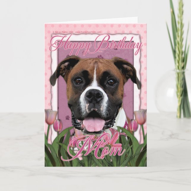 Happy Birthday Mom - Boxer - Vindy Card (Front)