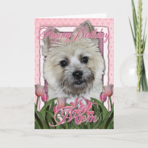 Happy Birthday Mom _ Cairn Terrier _ Teddy Bear Card