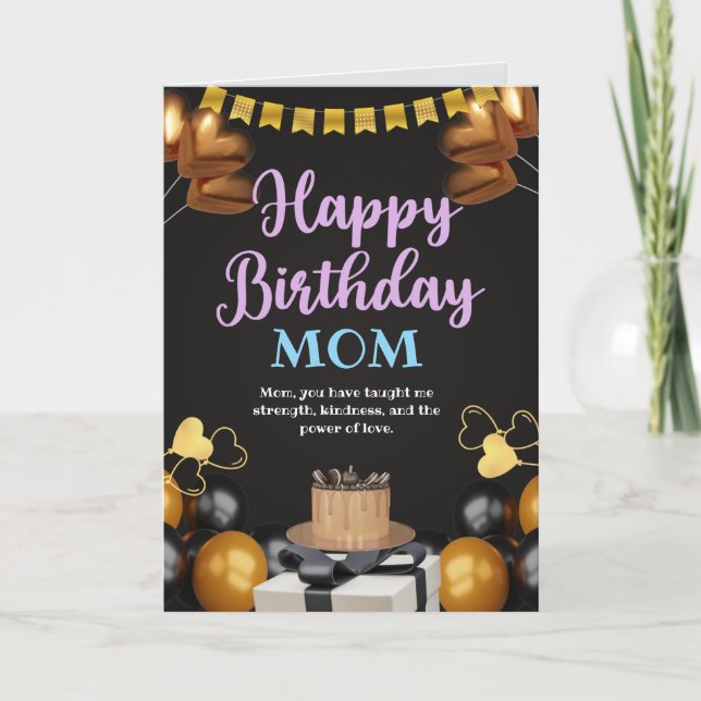 Happy Birthday Mom Card (Front)