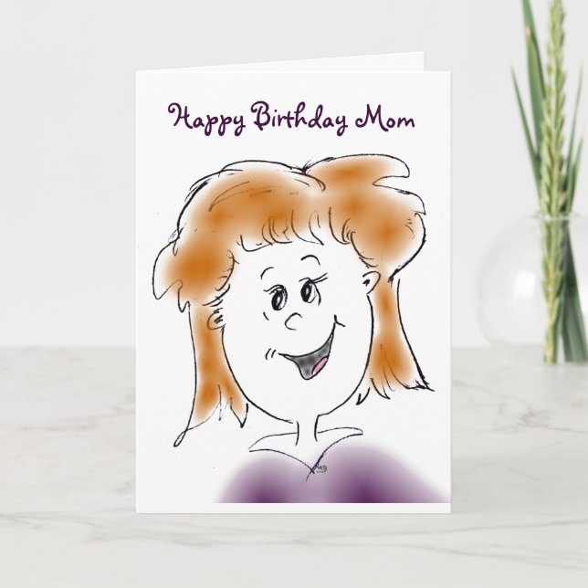 Happy Birthday Mom Card (Front)