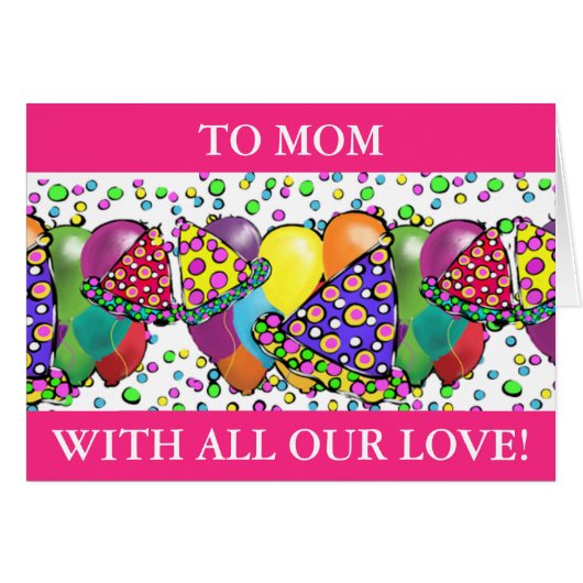 HAPPY BIRTHDAY MOM CARDS (Front Horizontal)