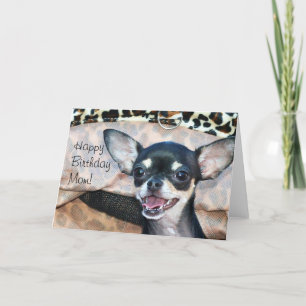 Happy Birthday Mom Chihuahua greeting card