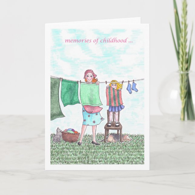 Happy Birthday Mom- childhood memories Card (Front)