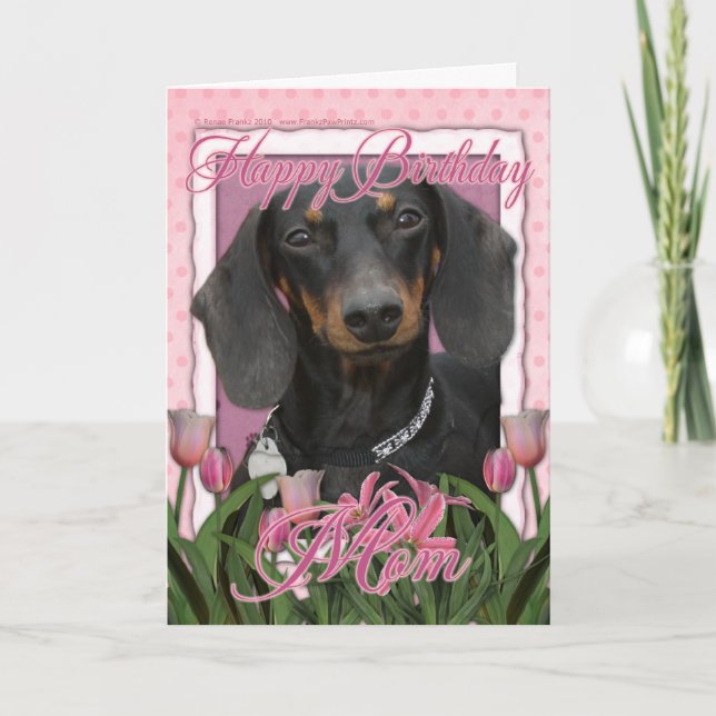 Happy Birthday Mom - Dachshund - Winston Card (Front)