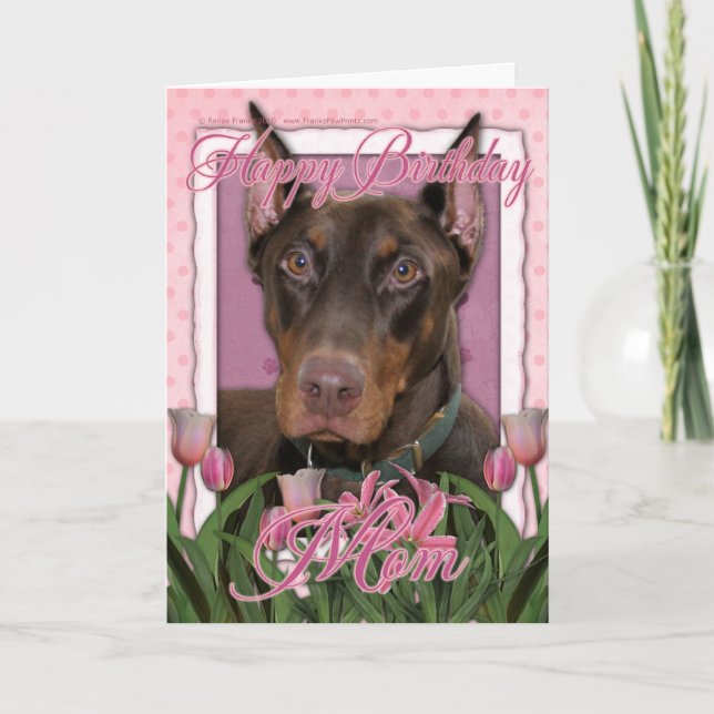 Happy Birthday Mom - Doberman - Rocky Card (Front)