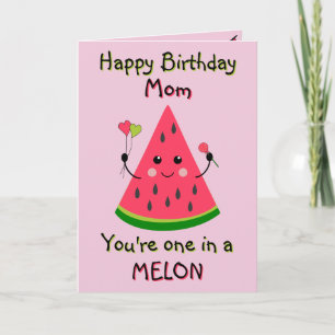 Happy Birthday Mom Folded Greeting Card