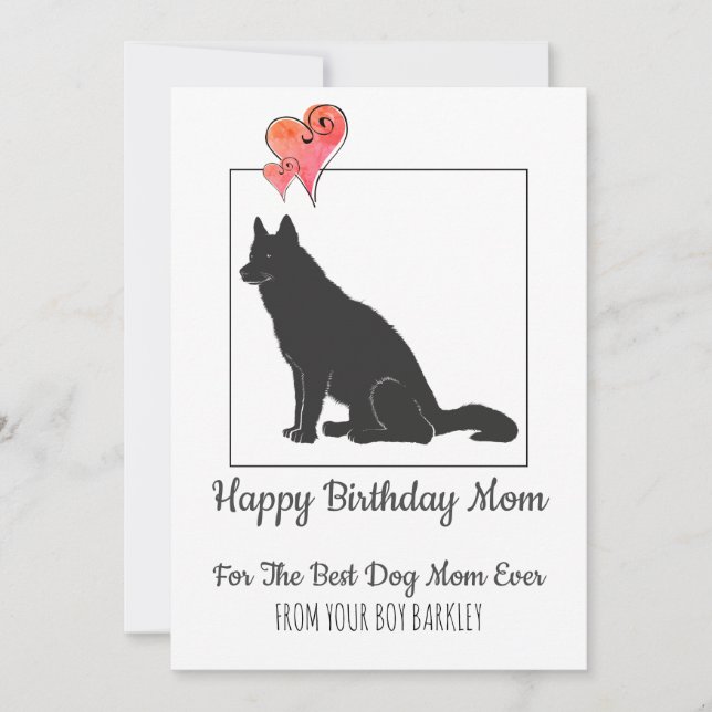 Happy Birthday Mom From The Dog Holiday Card (Front)