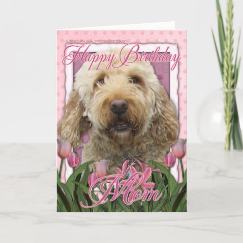 Happy Birthday Mom _ Goldendoodle Card
