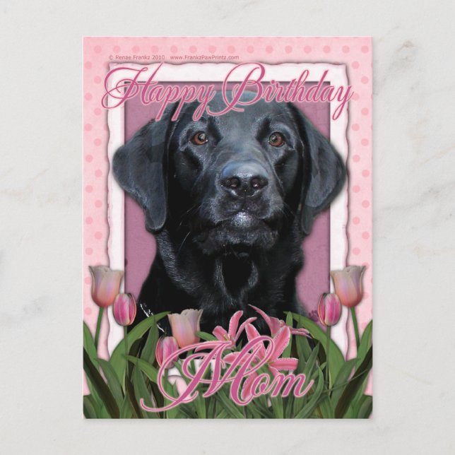 Happy Birthday Mom - Labrador - Black - Gage Postcard (Front)