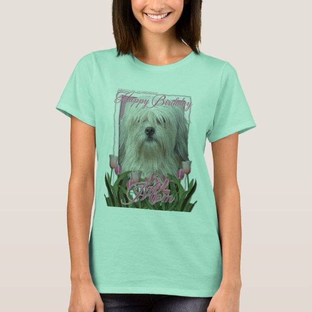 Happy Birthday Mom - Lowchen T-Shirt (Front)