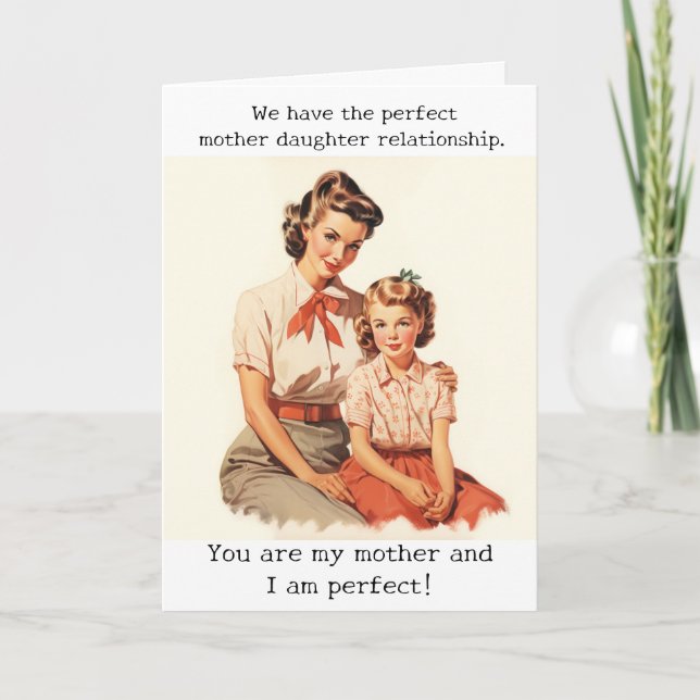 Happy Birthday Mom Mother Humor Funny Card (Front)